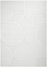 Astria Art Deco White Rug