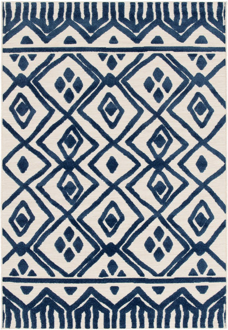 Pico Blue Textured Outdoor Rug