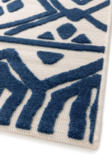 Pico Blue Textured Outdoor Rug