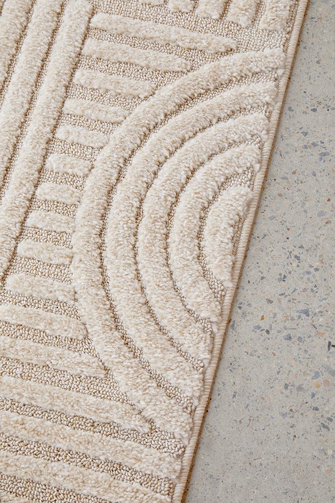Arches Pattern Rug Astrid Arch Pattern Beige Rug – Lost Design Society Rugs