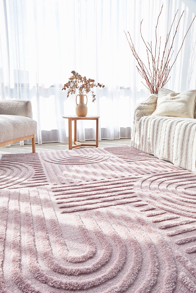 Astrid Pink Arch Pattern Rug