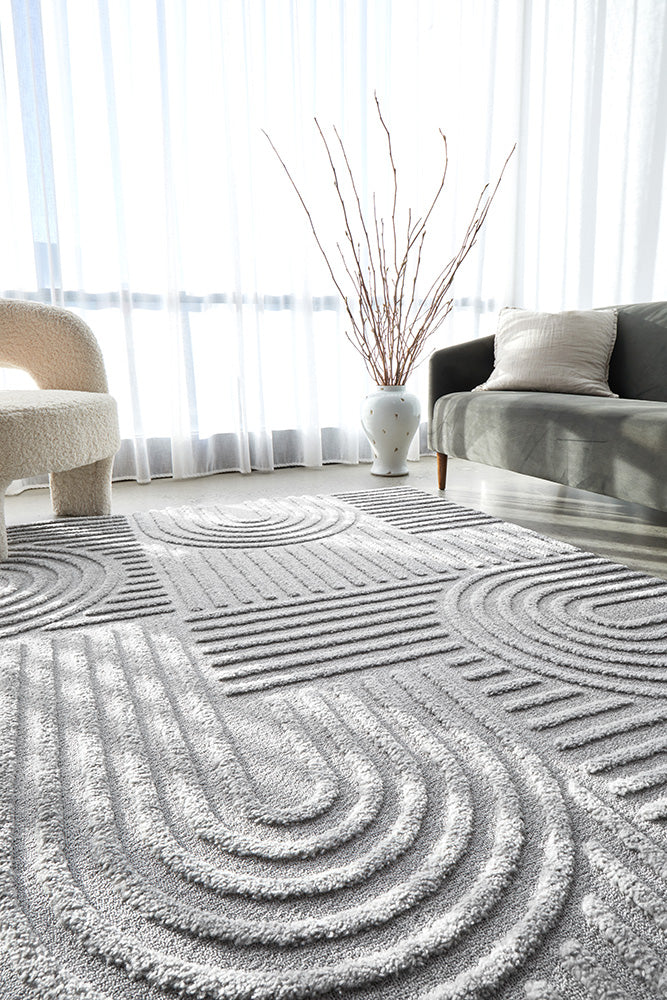 Astrid Silver Arch Pattern Rug – Lost Design Society