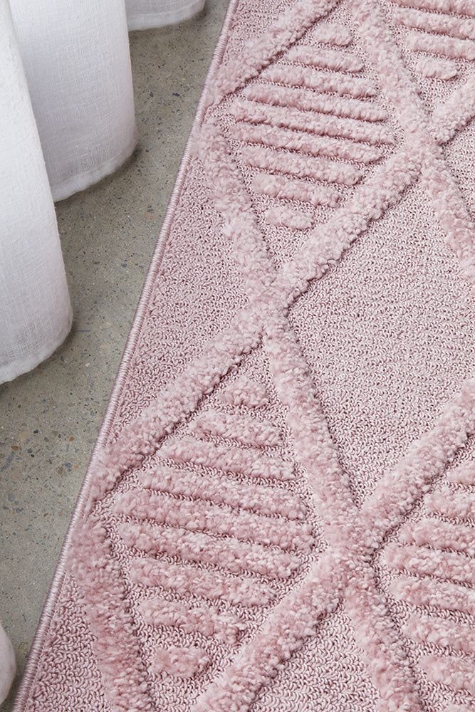 Astrid Liya Pink Texture Rug