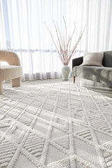 Astrid Liya Off-White Texture Rug