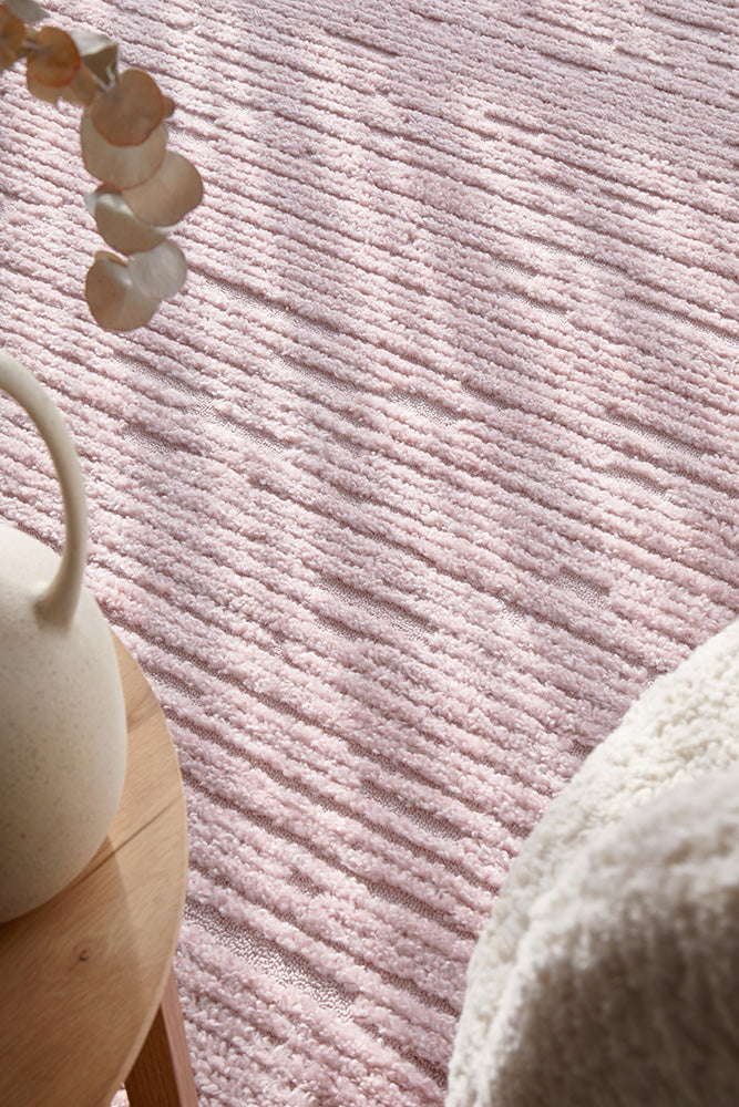 Astrid Zuri Pink Texture Rug