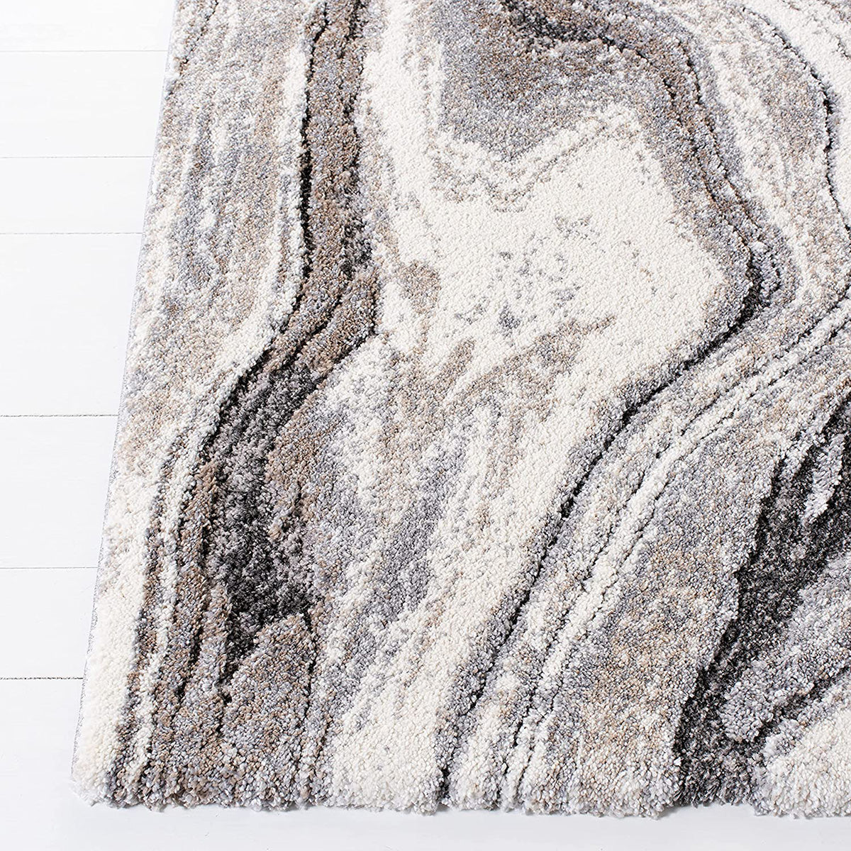 Opal Grey Marbled Rug