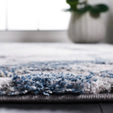 Opal Blue Swirled Rug