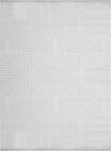 Art Deco Off-White Arch Rug