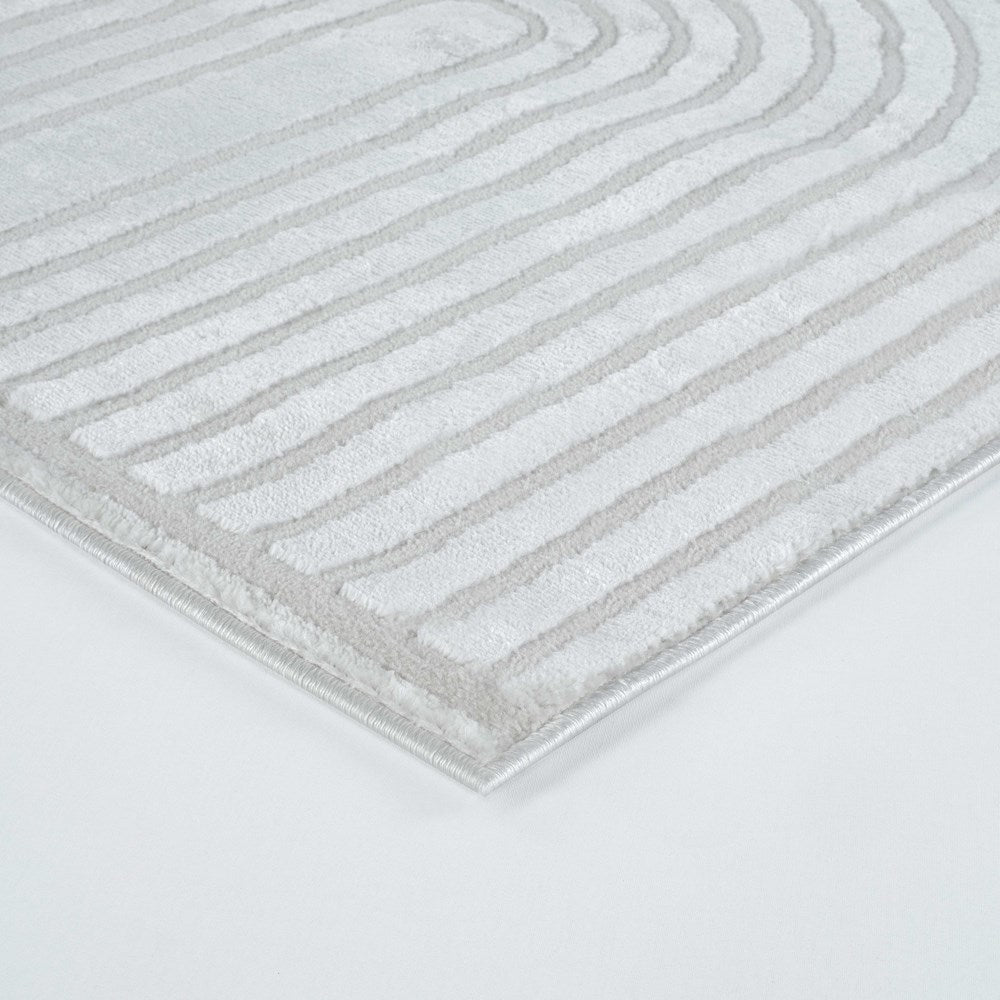 Art Deco Off-White Arch Rug