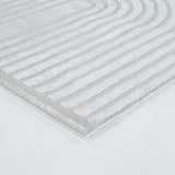 Art Deco Off-White Arch Rug