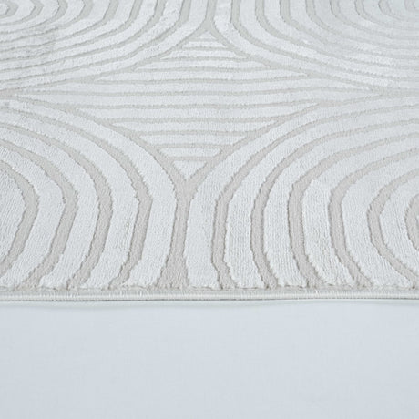 Art Deco Off-White Arch Rug