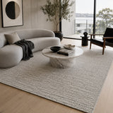 Ovation Oyster Pebble Textured Wool Rug