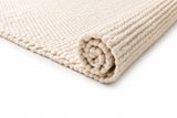 Ovation Antique White Pebble Textured Wool Rug