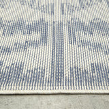 Aztec Cream Blue Indoor Outdoor Washable Rug
