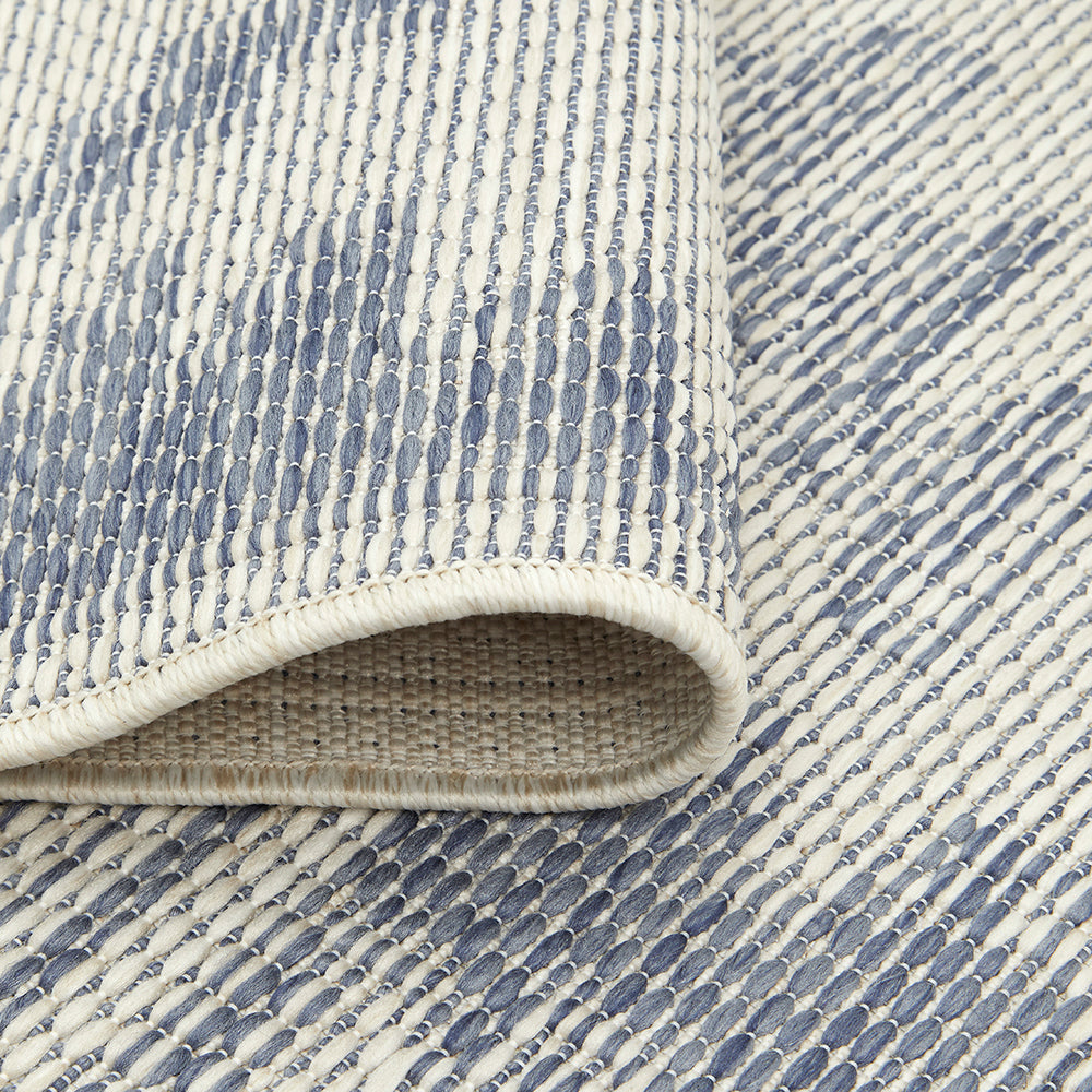 Aztec Cream Blue Indoor Outdoor Washable Rug