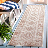 Aztec Cream Coral Indoor Outdoor Washable Rug