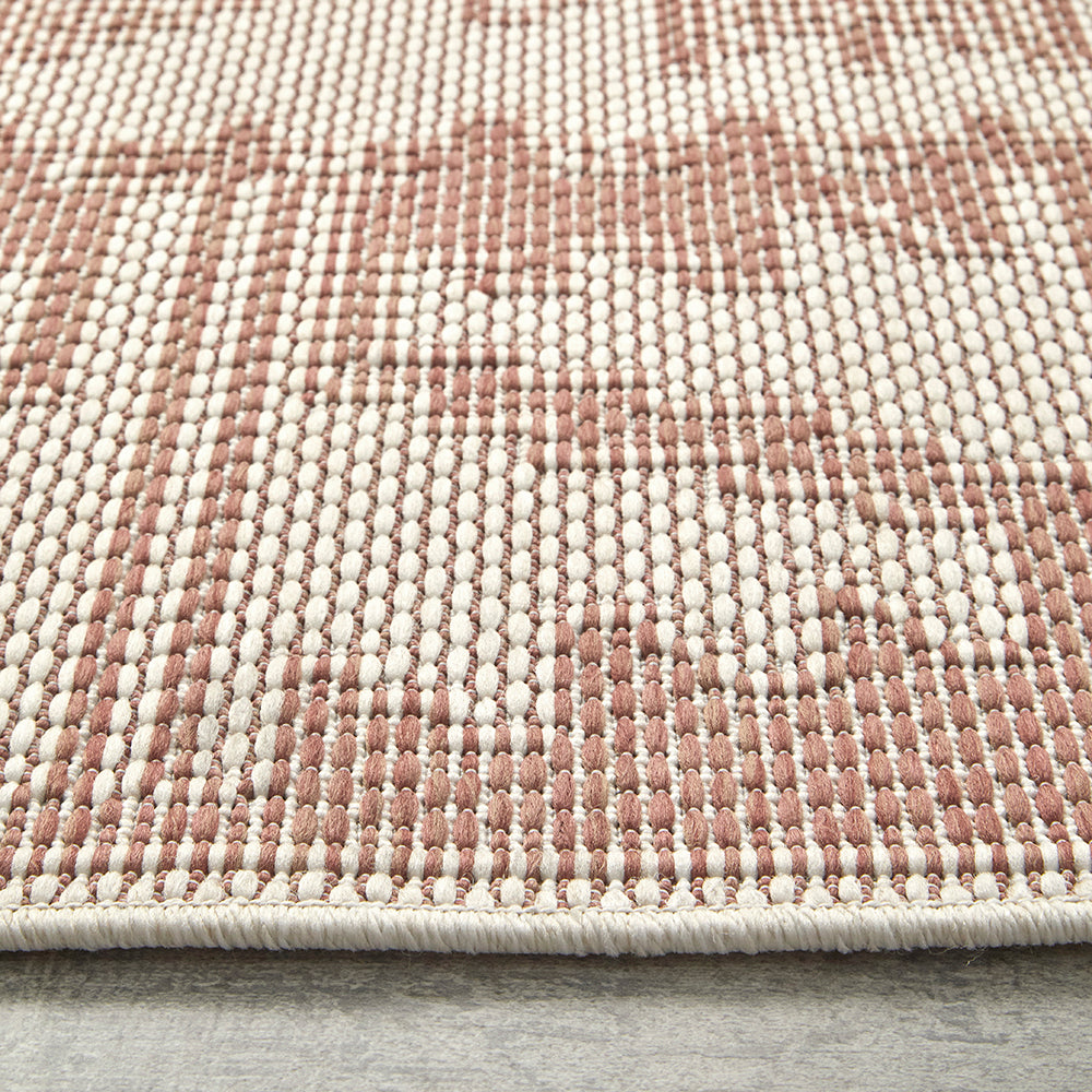 Aztec Cream Coral Indoor Outdoor Washable Rug