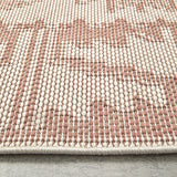 Aztec Cream Coral Indoor Outdoor Washable Rug