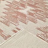 Aztec Cream Coral Indoor Outdoor Washable Rug