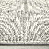 Aztec Cream Grey Indoor Outdoor Washable Rug