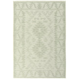 Aztec Mint Cream Grey Indoor Outdoor Washable Rug