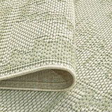 Aztec Mint Cream Grey Indoor Outdoor Washable Rug