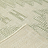 Aztec Mint Cream Grey Indoor Outdoor Washable Rug