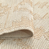 Aztec Natural Cream Indoor Outdoor Washable Rug
