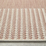 Geometric Cream Coral Indoor Outdoor Washable Rug