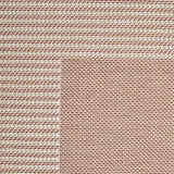 Geometric Cream Coral Indoor Outdoor Washable Rug