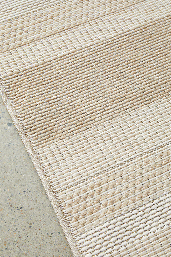 Linear Natural Indoor Outdoor Rug