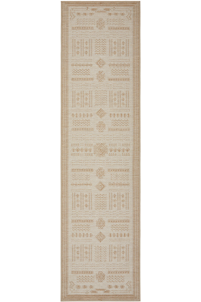 Aztec Cream Natural Indoor Outdoor Rug