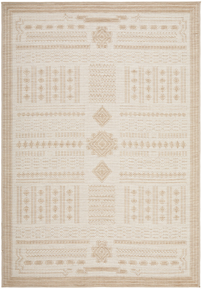 Aztec Cream Natural Indoor Outdoor Rug