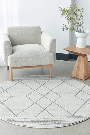 Vines Ina Transitional Round Rug - Lost Design Society