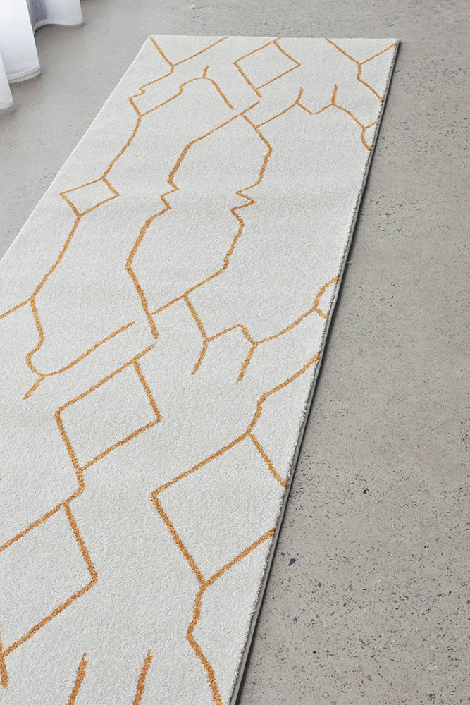 Vines Ava Gold Modern Rug