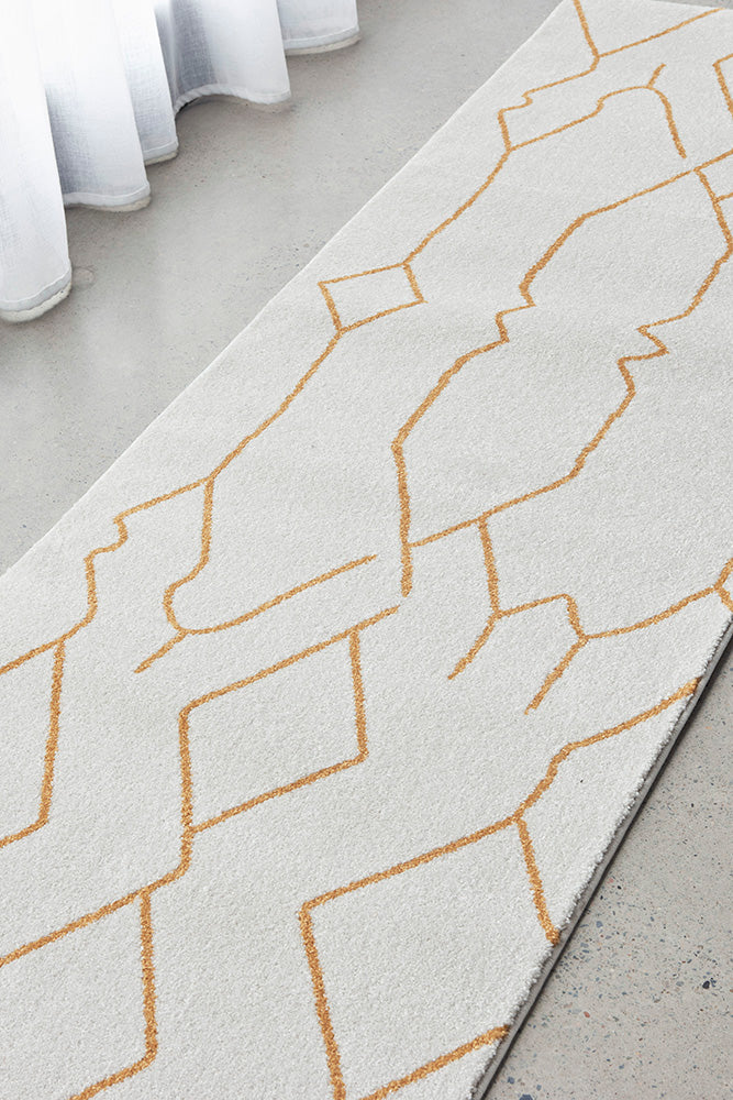 Vines Ava Gold Modern Rug