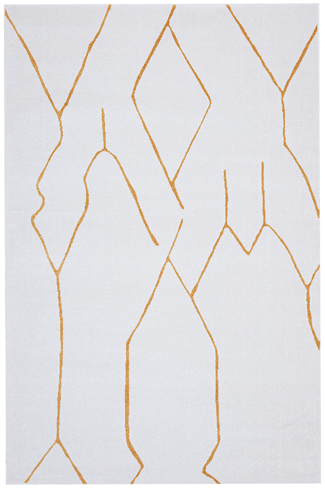 Vines Ava Gold Modern Rug