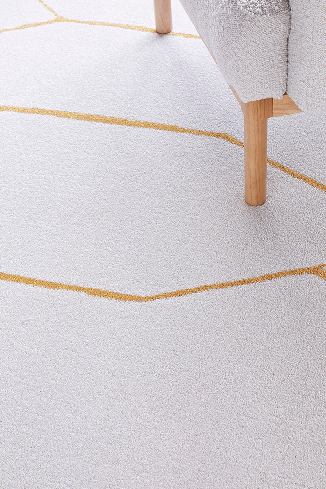 Vines Ava Gold Modern Rug