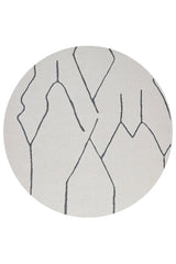 Vines Ava Grey Modern Round Rug