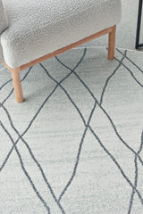 Vines Jada Grey Transitional Round Rug