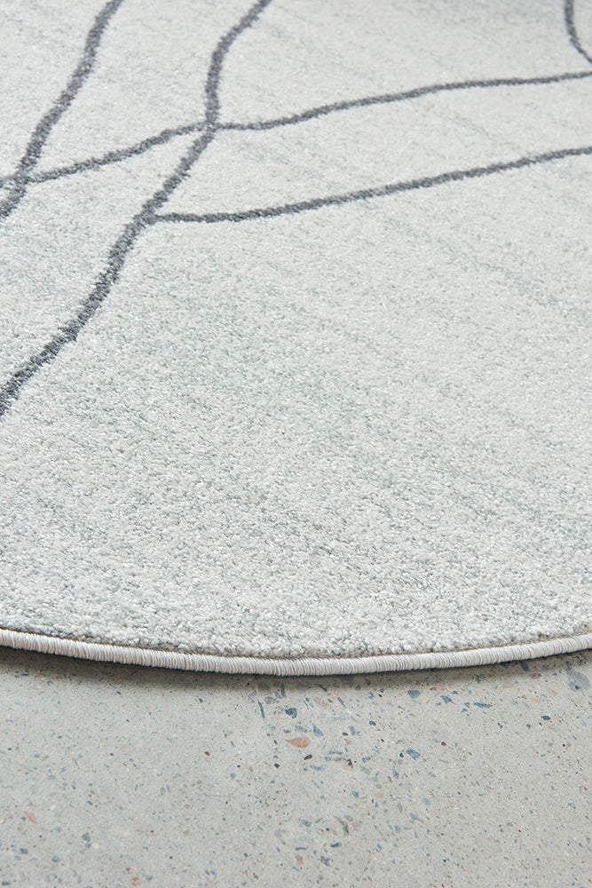 Vines Jada Grey Transitional Round Rug – Lost Design Society