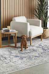 Esquire Brushed Transitional Blue Rug