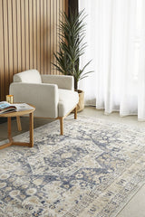 Esquire Brushed Transitional Blue Rug