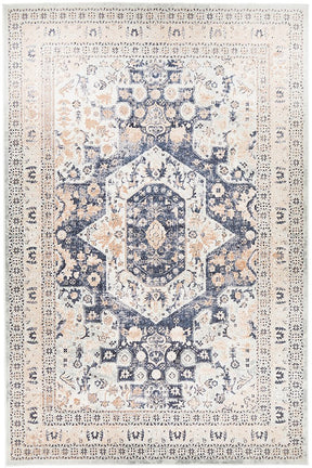 Esquire Brushed Transitional Blue Rug - Lost Design Society