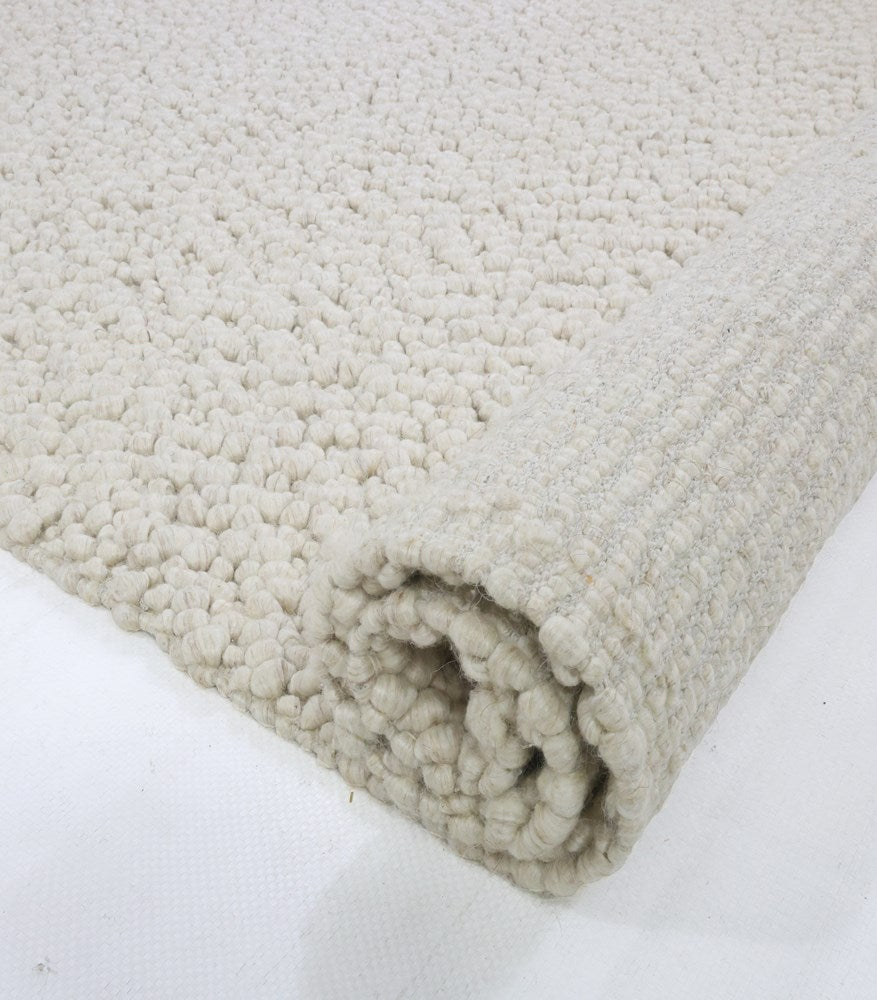 Aspen Pebble Sandstone Beige Wool Rug