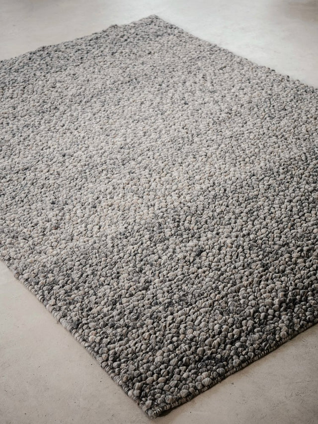 Lost Stone Rug Aspen Pebble Steel Multi Wool Rug – Lost Design Society Rugs