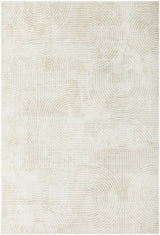 Washable Natural Arc Pattern Rug