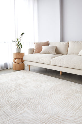 Washable Natural Arc Pattern Rug - Lost Design Society