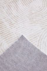 Washable Natural Arc Pattern Rug