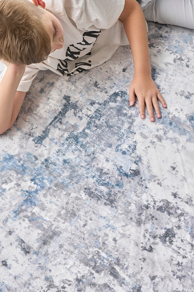 Vivify Isla Blue Washable Rug